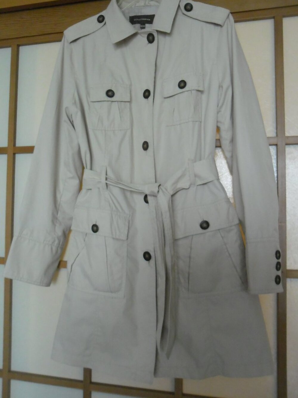 49% Cotton Women's Trench Coat by Denver Hayes . Medium size.